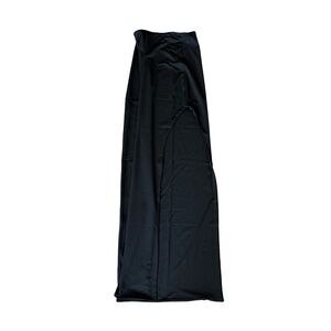 Black Asymmetrical Maxi Skirt Side Slit Womens Size Small